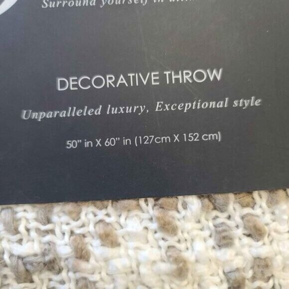 Hallmart Collectibles Plaid Fringe Throw Blanket, 50" X 60" - Picture 3 of 9